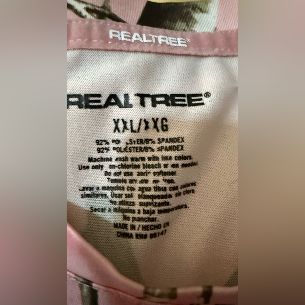 Real tree Pink Camouflage Long Sleeve Women's Top size XXL - Picture 3 of 3